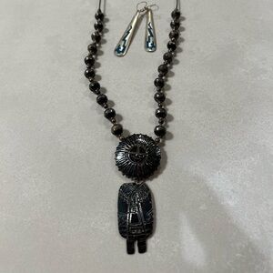 Necklace & Earring in Navajo Style.